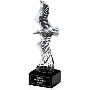 Soaring Eagle Crystal Award - Patriotic Eagle Trophy Awards Prime