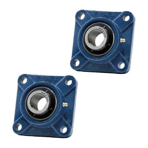 MAPLE ACE UCF205-16 Square Flange Bearing 1" Bore, 4-Bolt Self-Aligning, Solid Base, Heavy Duty (Qty 2)