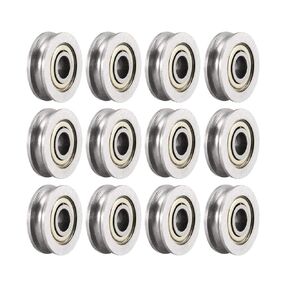 uxcell U604ZZ Deep Groove Ball Bearings 4mmx13mmx4mm Double Metal Shielded Carbon Steel Bearings 12pcs