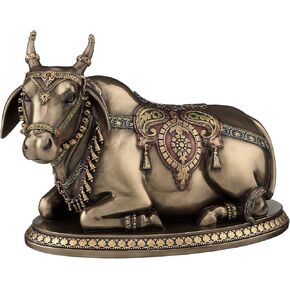 Veronese Design Nandi The Gatekeeper of Shiva and Parvati Statue Sculpture 4.9" Tall