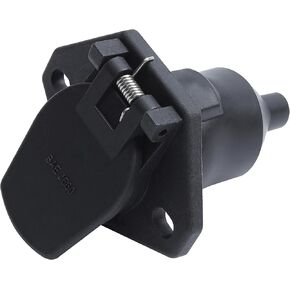 Vitonsbay Vehicle-Side 7-Pin Trailer Wiring Harness Socket,7-Way Heavy Duty 7-Hole Wire Insertion Split Pin Socket