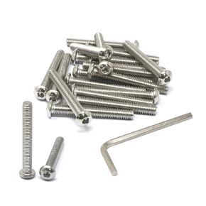 iexcell 20 Pcs 5/16-18 x 2-1/2" Stainless Steel 304 Hex Socket Button Head Cap Screws Bolts Kit