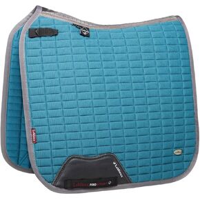 LeMieux Dressage Self-Cool Square Saddle Pad - Saddle Pads for Horses - Equestrian Riding Equipment and Accessories - Blue - Large
