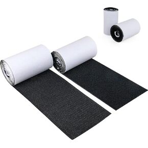 BOMEI PACK Hook and Loop Tape Strips 4.5Inch x 6.5Ft Heavy Duty Hook and Loop Tape with Adhesive, Adhesive Backed Fastener Roll, Prevents Sofa Cushions from Sliding, Keeps Carpet in Place