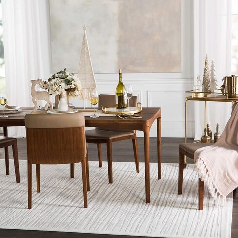 Jaipur Living Fables Collection 8'10" x 11'9" Large Abstract Area Rug with Bark-Inspired Pattern, Soft Power-Loomed Modern Rug for Bedrooms and Living Rooms, White/Ivory in Saudi Arabia