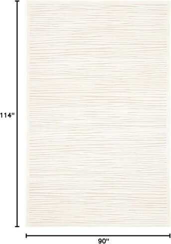 Jaipur Living Fables Collection 8'10" x 11'9" Large Abstract Area Rug with Bark-Inspired Pattern, Soft Power-Loomed Modern Rug for Bedrooms and Living Rooms, White/Ivory in Saudi Arabia