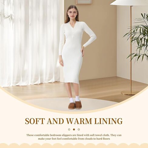 شبشب نسائي منصة أحذية صغيرة شبشب منزل الانزلاق على الفراء صوف مبطن جلد الغزال مريح الفراء صوف مبطن قصير حذاء من الجلد in Kuwait