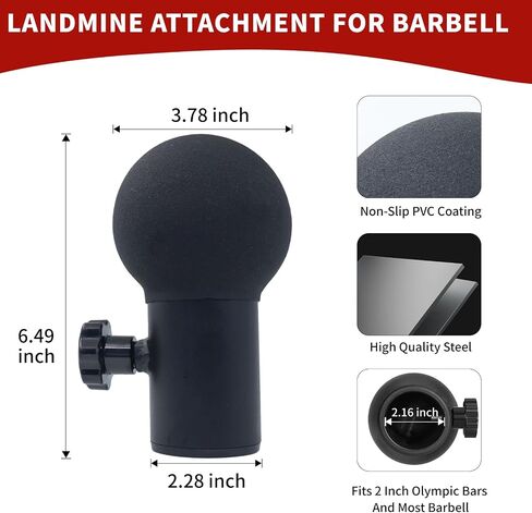 MARLANG Barbell Bomb Landmine Attachment for Barbell, Barbell Landmine Attachment for Press, Spin, Squat, Row, Deadlift, Landmine Base Fit 2 Inch Barbell in Saudi Arabia