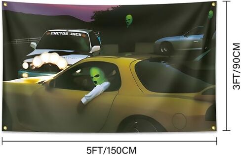 Top Rapper Music Album Covers Flag 3x5 Feet Long Funny Poster Durable Cave Wall Flag With 4 Brass Grommets, Suitable For Indoor And Outdoor Decoration In College Dormitories. in Saudi Arabia