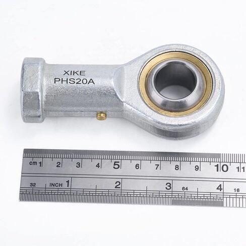 XIKE 1 Pcs PHS20 Joint Rod End Bearings Bore 20mm, Female Thread Right Hand with Lubrication Hole, Fits 3D Printing/Hydraulic Cylinders, Engineering/Agriculture/Garden Machinery, Motorcycles/Trucks. in Saudi Arabia