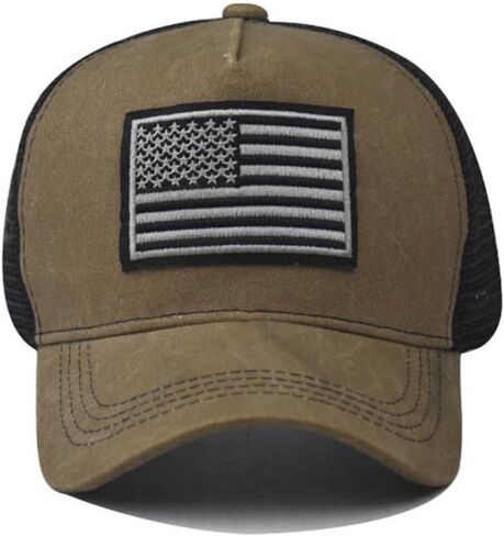 American Flag Trucker Hats, 2 Pieces USA hat for Men and Women - Adjustale Baseball Cap, Outdoor Mesh Snap in Kuwait