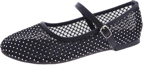 TruFox Women's Mesh Ballet Flats Buckle Strap Comfortable Ballerina Shoes Flats in Saudi Arabia
