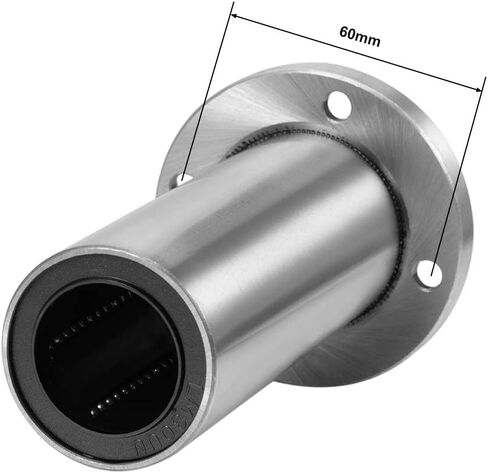 uxcell 12mm Linear Ball Bearings LM12UU Extra Long Round Flange LMF12LUU, 12mm Bore, 21mm OD, 57mm Length in Saudi Arabia