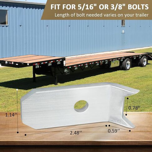 12pcs Trailer Wood Deck Clips Heavy Duty Floor Hold Down Steel Clips 1/4" Plate, Bearclaw Steel Clips Tie Down Anchor Kit for Utility Trailers and Flatbed Cargo, Trucks, Warehouse, Boat in Saudi Arabia