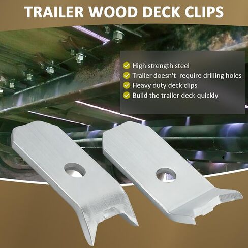 12pcs Trailer Wood Deck Clips Heavy Duty Floor Hold Down Steel Clips 1/4" Plate, Bearclaw Steel Clips Tie Down Anchor Kit for Utility Trailers and Flatbed Cargo, Trucks, Warehouse, Boat in Saudi Arabia