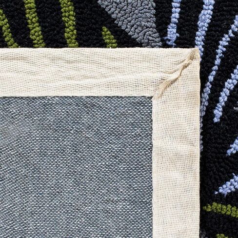 SAFAVIEH Four Seasons Collection 2' x 6' Taupe / Multi FRS472A Hand-Hooked Floral Runner Rug in Saudi Arabia
