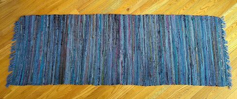 Sturbridge Country Rag Rug in Denim 24" x 72" in Saudi Arabia