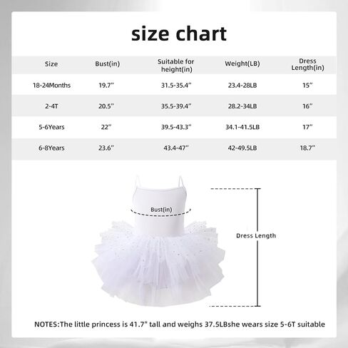 Toddler Girls Ballet Dress Toddler Dance Leotard Tutu with Shiny Tulle Ballerina Costume with Tulle Cuffs in Saudi Arabia