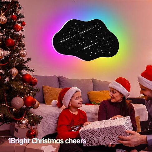 Cloud Star Shooting Star Lights Cloud Lamp Warm White LED Wall Light with Wireless Remote Wall Lamp Wall Ceiling Light Coolest Decorations for Adults Kids Indoor HomeBedroomWall (Multicolor) in Saudi Arabia