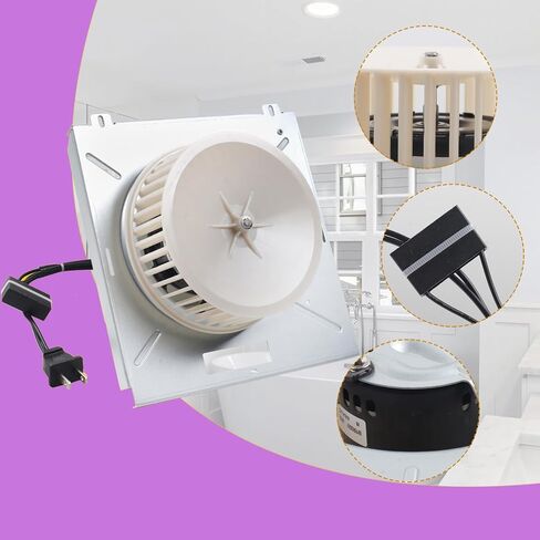 S97017709 Bathroom Fan Motor Assembly Compatible with Nutone 8663RP, 672R, 672R-R01, 672R-R02, 671 Unit, Compatible with Broan 750 751 752, Replaces 8814R, 8664RP, 97017705, S97017706 in Kuwait