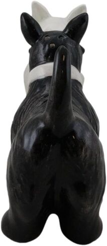 Ebros Gift Scottie Scottish Terrier Black And White Dogs Pedigree Dog Breed Salt And Pepper Shakers Ceramic Figurine Set 4.5"L Kitchen Dining Breakfast Table Bar Pet Pal Collectible Accent in Saudi Arabia