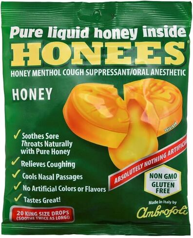 Honees Honey Lemon Cough Drops, 20 Drops Each (Pack of 2) in Kuwait
