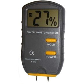 HQRP 2-Pin Moisture Meter Analyzer Gauge Tester Wood, Drywall and Home Inspection Tool, Detection Hidden leaks in Drywall, Plaster, Carpet, Concrete, Ceiling, Humidity Detector