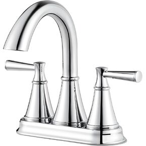 Pfister Cantara Bathroom Sink Faucet, 4-Inch Centerset, 2-Handle, 3-Hole, Polished Chrome Finish, LF048CRCC