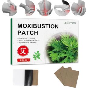 160 Moxibustion Patches - Natural Mugwort Extracts for Blood Circulation, Effective Relief for Shoulder, Neck, Waist, Leg, and Knee Discomfort - Muscle & Joint Heat Patches (160 Pieces)