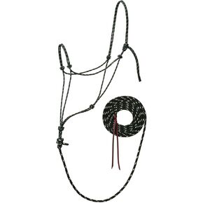 Silvertip Slivertip Reflective Rope Halter with 12' Lead, black (35-9615-R1)