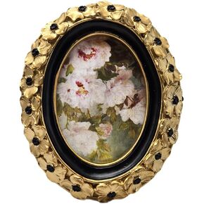 SYLVIA'S SHOP 2.5x3.5 Small Vintage Picture Frame, Mini Antique Gold Ornate Photo Frame, for Tabletop and Wall Display, Decorative Floral Design Retro Home Decor, Photo Gallery Art