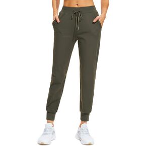 Libin Joggers for Women Tall/Regular/Petite Dance Sweatpants Athletic Workout Trousers Yoga Pants Tapered Casual Teacher Pants for Gym Golf Work Cloths, Olive Green L