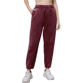 Women's Sweatpants Athletic Workout Joggers Baggy Lounge Pants Acid Wash Fleece Sweat Pants with Pockets
