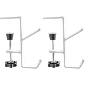 Desk Handbag Hanger - Adjustable Metal Mount Bag Holder Hook (White) for Saving Space and Reducing Clutter on Desk or Under Cabinet