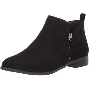 Dr. Scholl's Shoes Women's Rate Zip Ankle Boot Black Microfiber 11 W