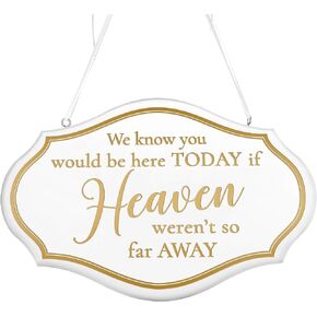 Lillian Rose White Metallic Gold Memorial Wedding Chair Sign, 10"x7.5"