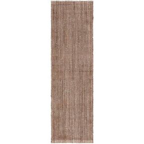 SAFAVIEH Natural Fiber Collection Runner Rug - 2'3" x 7', Grey, Handmade Farmhouse Country Boho Rustic Jute, Ideal for High Traffic Areas in Living Room, Bedroom (NF808F)