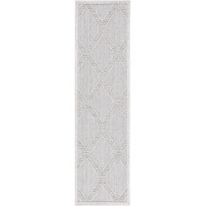 Safavieh Martha Stewart x Outdoor Collection Runner Rug - 2'2" x 8', Grey & Light Grey, Indoor/Outdoor & Washable, Ideal for Patio, Backyard, Mudroom (MSRO226F-28)