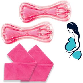 Perineal Ice Packs for Postpartum Reusable, Perineal Cold Packs, Postpartum Hemorrhoid Pain Childbirth Recovery Care (Red)