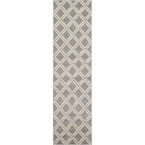 Unique Loom Trellis Collection Geometric Modern Black Area Rug (9' 0 x 12' 0)