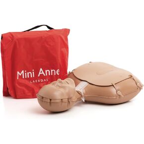Laerdal Mini Anne Plus- Inflatable CPR Manikin with Compression Clicker and Pump Bag