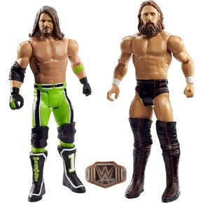 WWE Daniel Bryan vs AJ Styles Battle Pack Series #64 مع شخصيتين مفصليتين مقاس 6 بوصات ومعدات حلقية in Kuwait