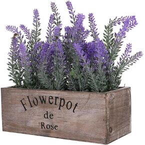 ARTIBETTER 1PC Lavender Potted Plant Artificial Fern Plant Artificial Flower Plant The Office Desk Decor Plants Decor House Plants Artificial Faux Fern stem Plastic Purple Model Household