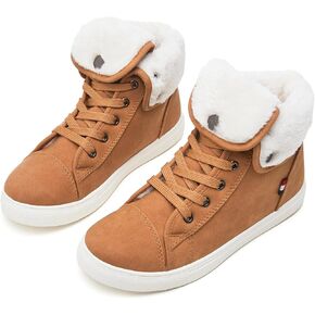 Ankle Boots For Women Lace Up Combat Boots Winter Boots Fashion Snow Boots For Girls Ankle Booties Winter Shoes in Kuwait