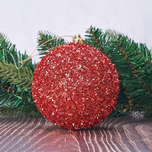 Christmas Balls Set of 4 Green 4.25 Inches Large Shatterproof Xmas Tree Ornaments Holiday Wedding New Year Party Decoration Hooks Included in Saudi Arabia