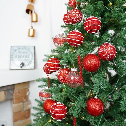 12pc 2.76" Champagne Christmas Ball Ornaments Glitter Christmas Ornaments Sequin Christmas Hanging Balls Pearls Christmas Ornaments for Christmas Tree,Party Wedding,Holiday Decor in Saudi Arabia