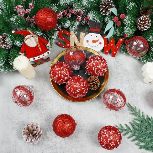 12pc 2.76" Champagne Christmas Ball Ornaments Glitter Christmas Ornaments Sequin Christmas Hanging Balls Pearls Christmas Ornaments for Christmas Tree,Party Wedding,Holiday Decor in Saudi Arabia
