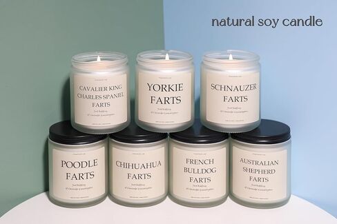 Yorkie Gifts, Yorkie Decor, Dog Farts Candle, Yorkie Gifts for Women, Yorkie Gifts for Men, Dog Mom Gifts, Dog Lovers Gifts, Dog Birthday Gift, Yorkshire Terrier Gifts - Lavender & Eucalyptus in Saudi Arabia