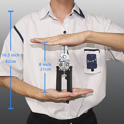 Wire Stripper, Multifunctional Wire Strippers Electrical with Cuts 8 10 12 14 16 18 20 22 AWG Cutter Pliers Splitter Winding Wires Cable Crimper Crimping Tool for Electricians and DIY Black GuuYebe in Saudi Arabia