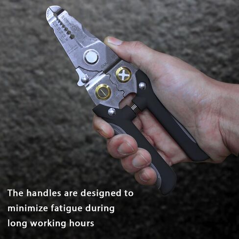 Wire Stripper, Multifunctional Wire Strippers Electrical with Cuts 8 10 12 14 16 18 20 22 AWG Cutter Pliers Splitter Winding Wires Cable Crimper Crimping Tool for Electricians and DIY Black GuuYebe in Saudi Arabia